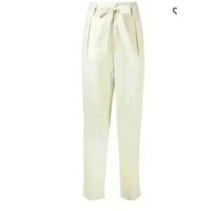 NEW NWOT Rag & Bone Roxie Pants Beige Linen Size 6 Belted Tapered